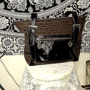 Brighton quilted purse brown